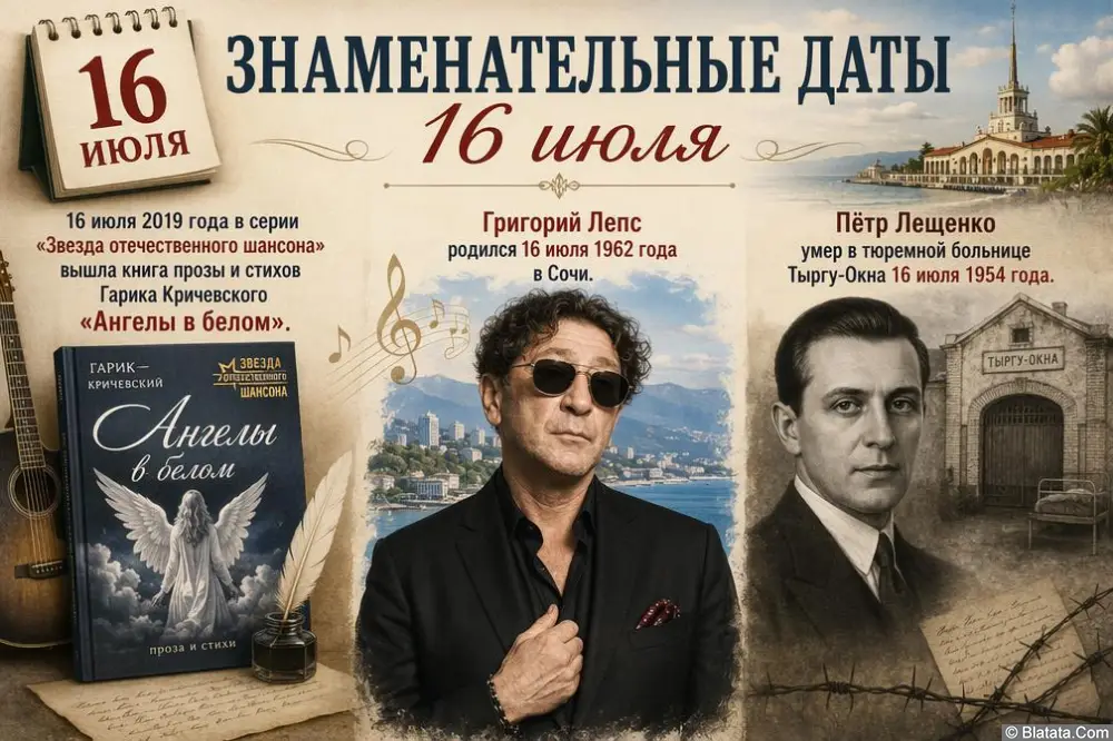 Знаменательные даты 16 июля Знаменательные даты 16 июля