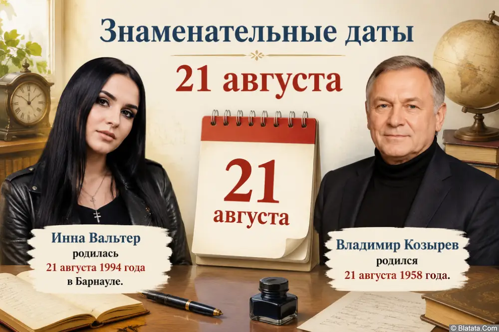 Знаменательные даты 21 августа