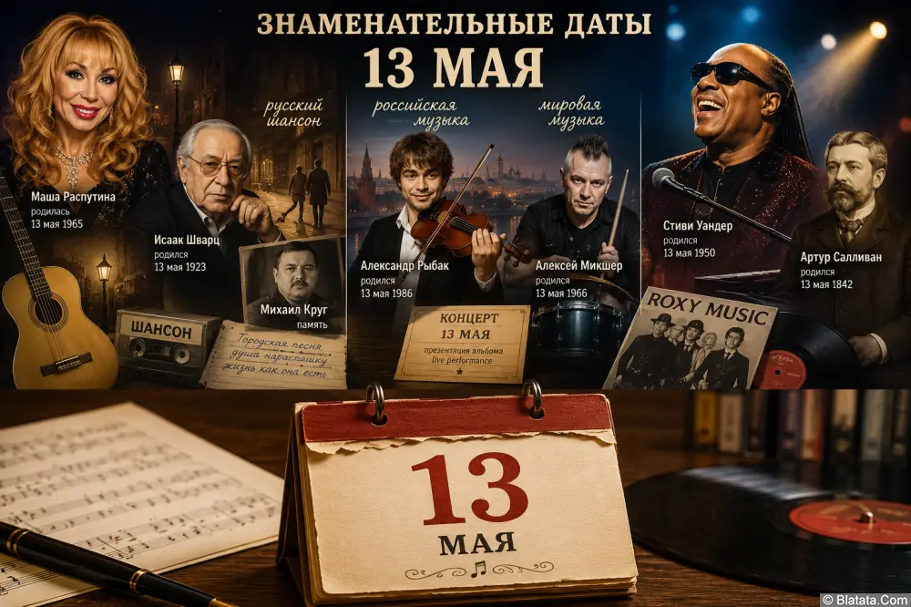 Знаменательные даты 13 мая