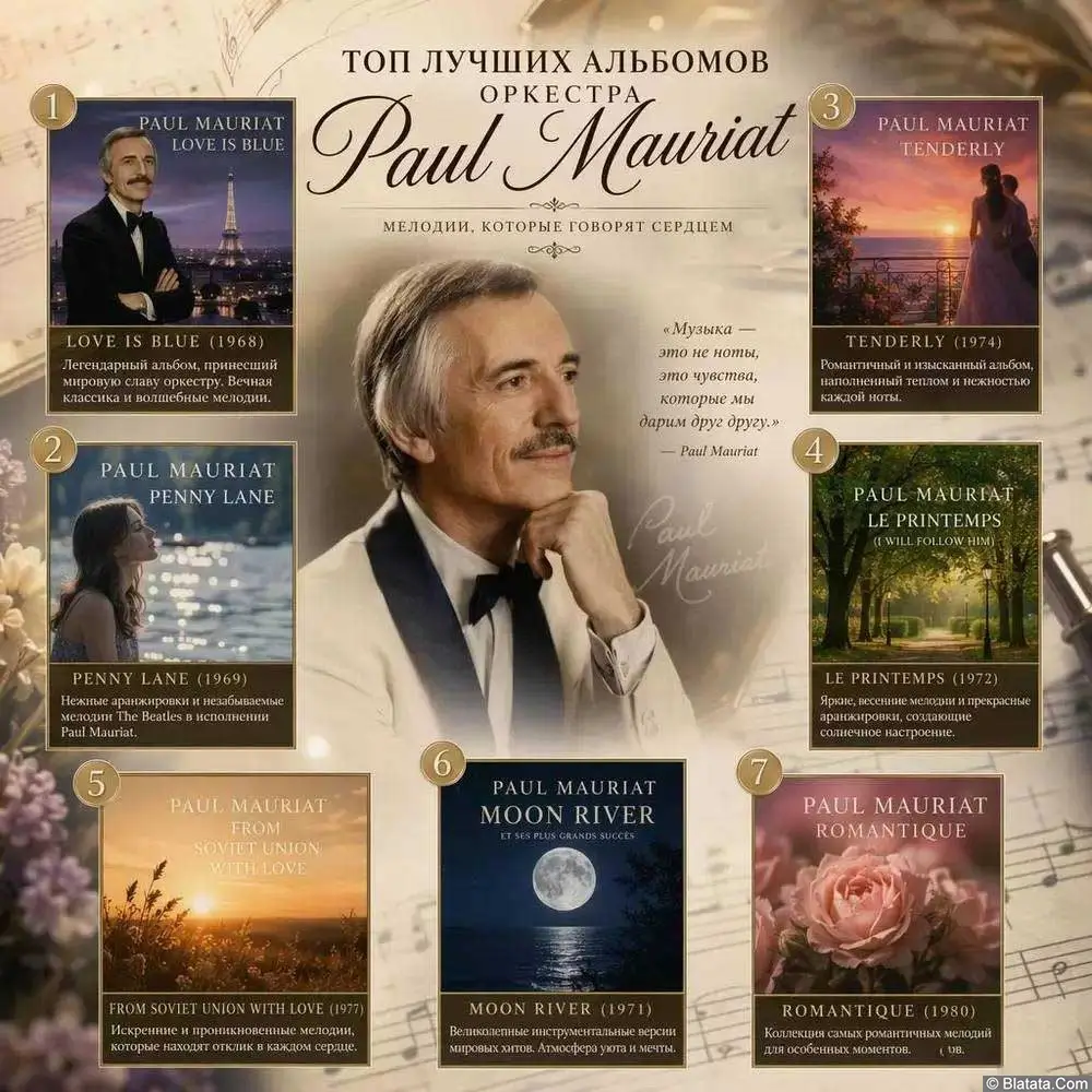 Топ лучших альбомов оркестра Paul Mauriat