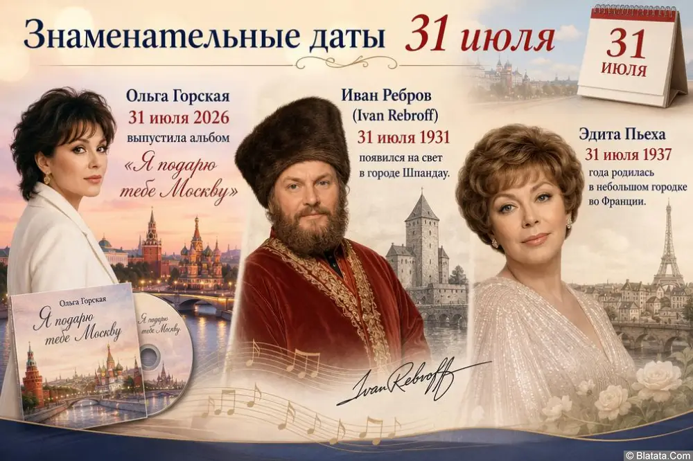 Знаменательные даты и события 31 июля