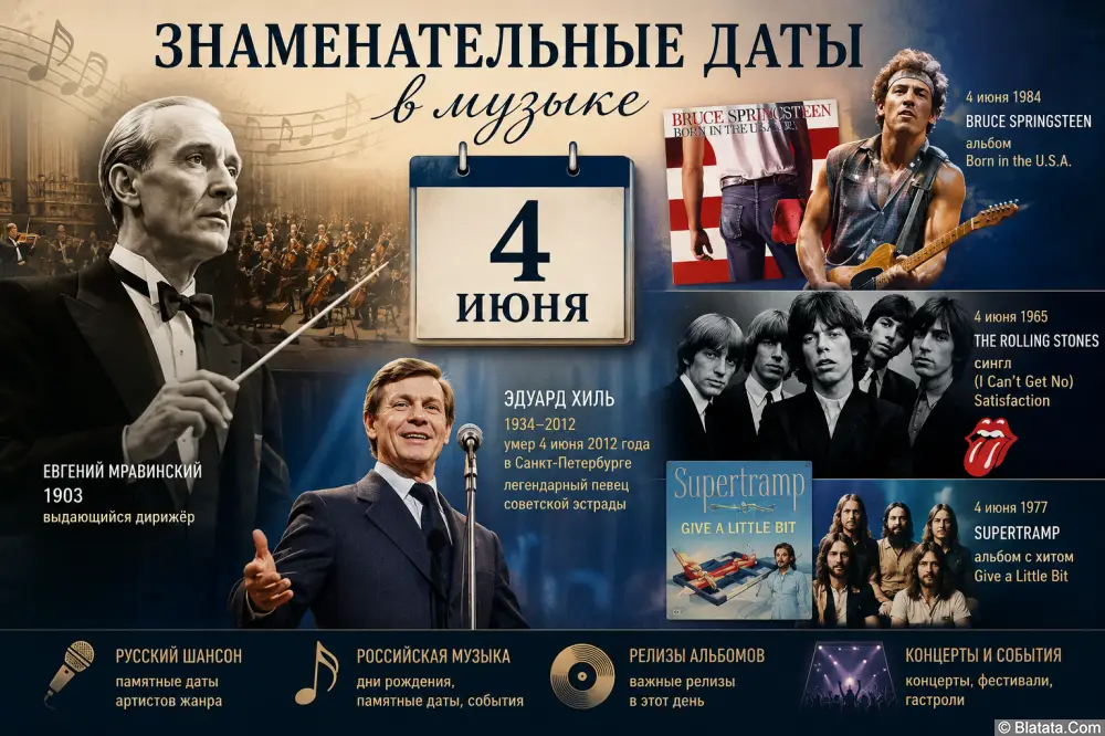 Знаменательные даты 4 июня