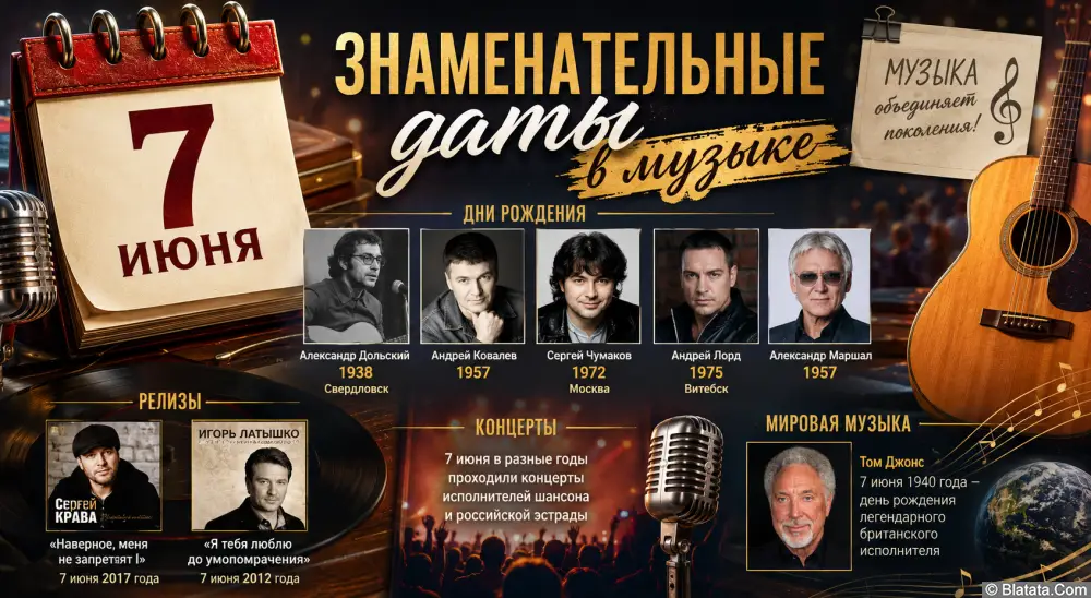 Знаменательные даты 7 июня