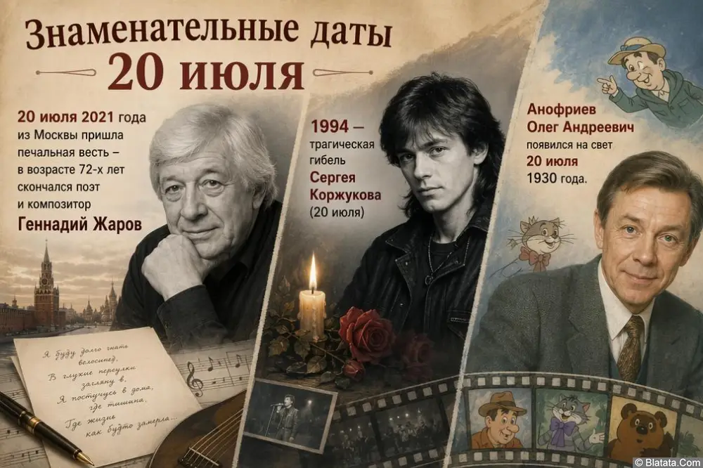 Знаменательные и памятные даты 20 июля
