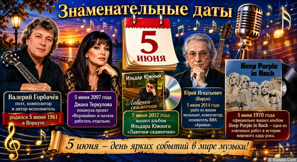 Знаменательные даты 5 июня