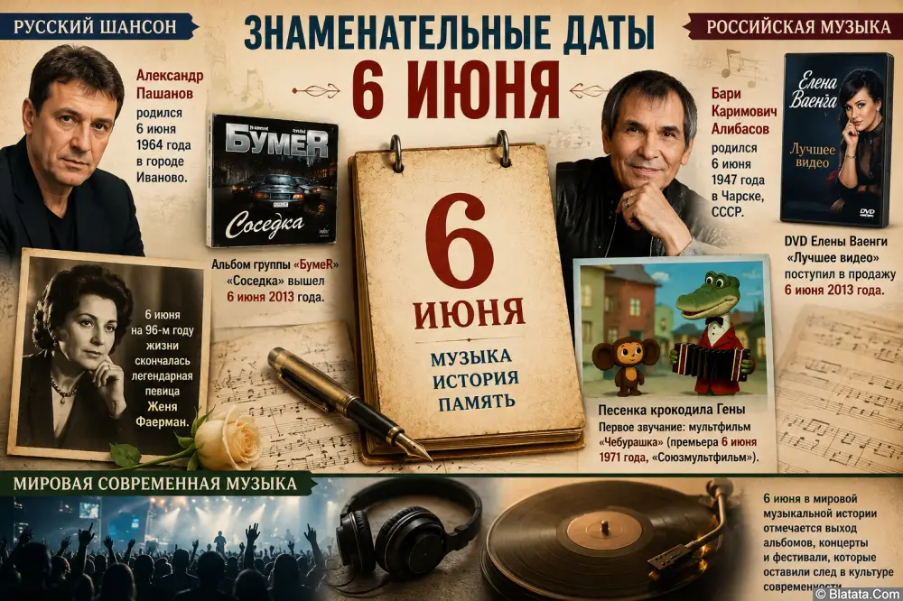 Знаменательные даты 6 июня