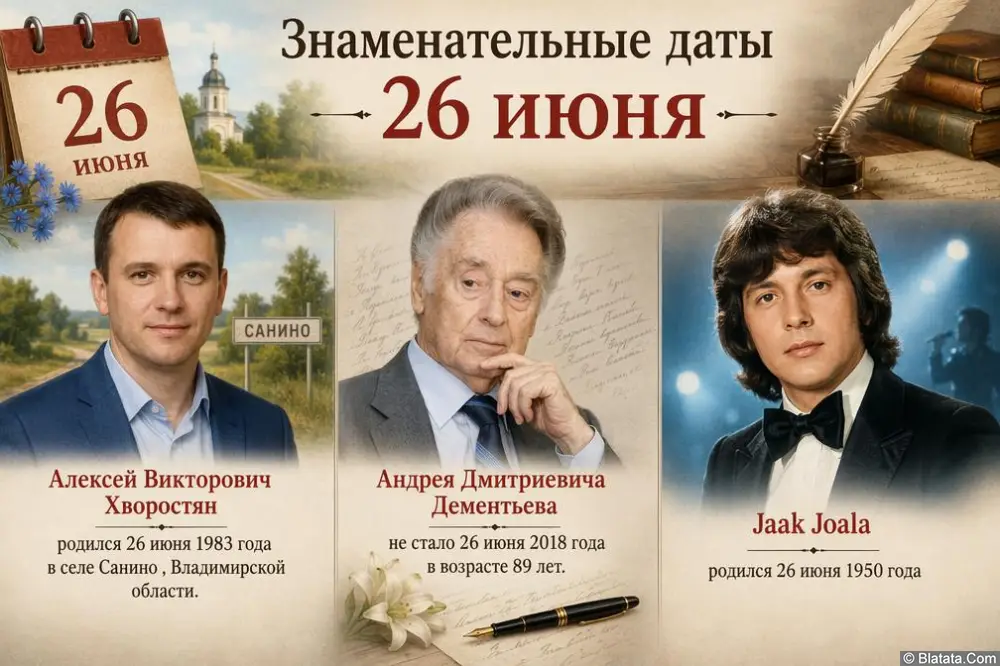 Знаменательные даты 26 июня