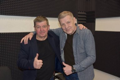 Валерий Волошин, группа Пятилетка и Евгений Любимцев в студии