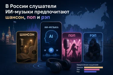 В России слушатели ИИ-музыки предпочитают шансон, поп и рэп