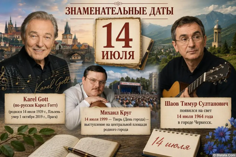 Знаменательные даты 14 июля